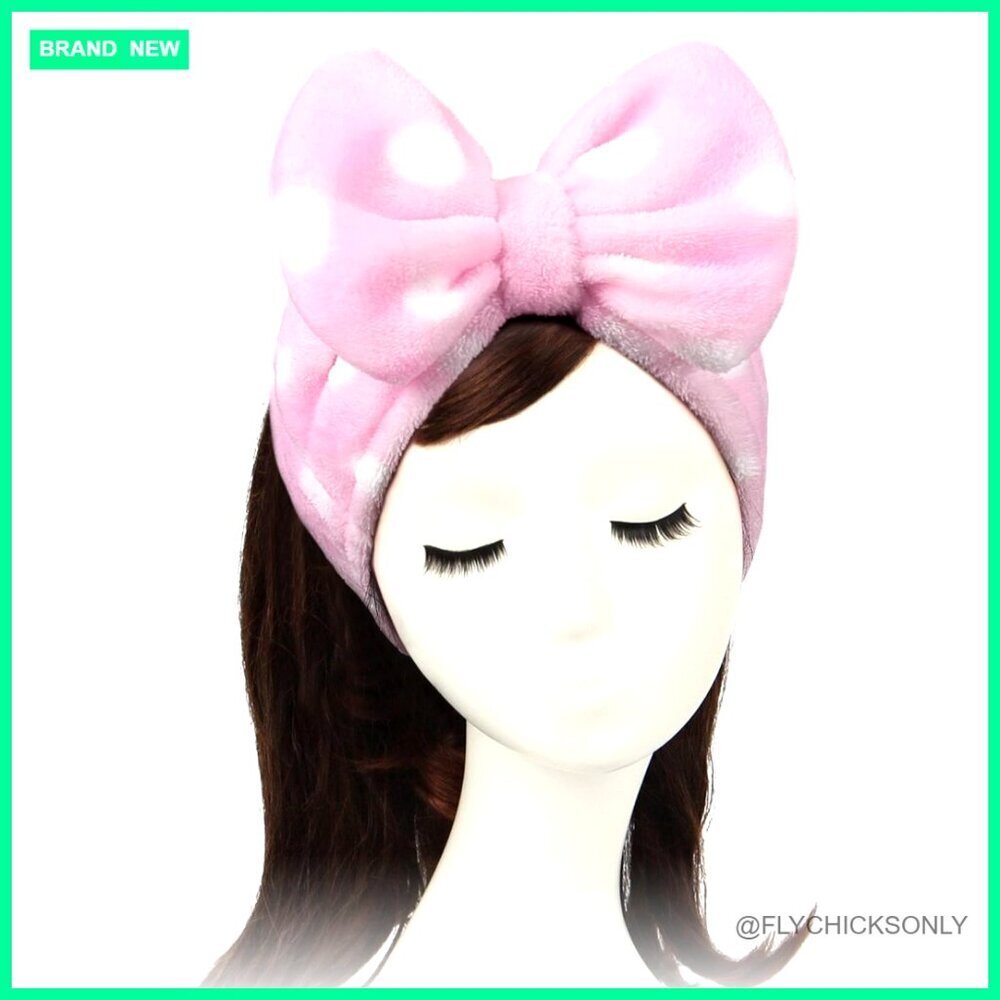 Soft Elastic Bowknot Headband for Hair Care, Makeup, and Shower